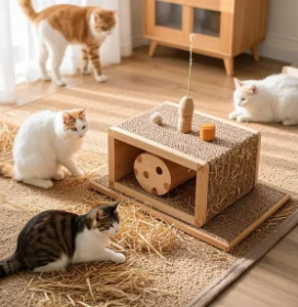 Cad iad na catagóirí de bhoird scríobtha cat?